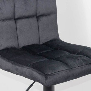 Scaun bar catifea ABS 191B negru Scaun bar catifea ABS 191B negru