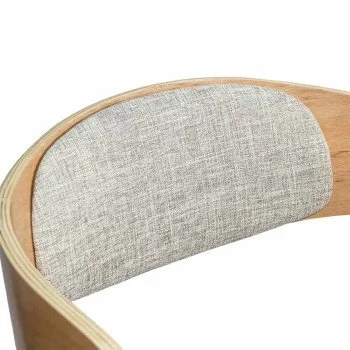 Scaun living bej BUC 014 din stofă cu cadru din lemn curbat