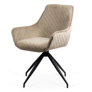 Scaune living rotative din catifea BUC 0223 bej Scaune living rotative din catifea BUC 0223 bej