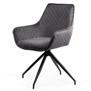 Scaune living rotative din catifea BUC 0223 gri Scaune living rotative din catifea BUC 0223 gri