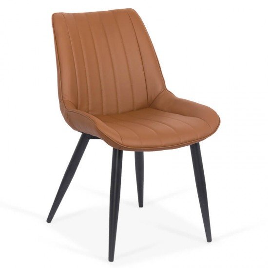 Scaun dining piele ecologica BUC 203 maro Scaun dining piele ecologica BUC 203 maro