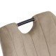 Scaun living bej din catifea cu picioare metalice BUC 204