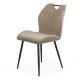 Scaun living bej din catifea cu picioare metalice BUC 204