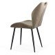 Scaun living bej din catifea cu picioare metalice BUC 204
