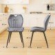 Scaun living bej din catifea cu picioare metalice BUC 204
