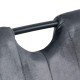 Scaun living gri din catifea cu cadru metalic BUC 204