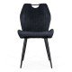 Black velvet living room chair with modern design BUC 204