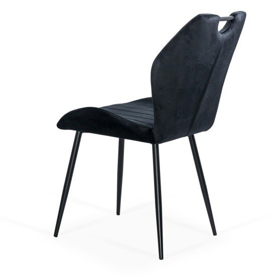 Black velvet living room chair with modern design BUC 204