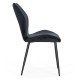 Black velvet living room chair with modern design BUC 204
