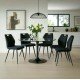 Black velvet living room chair with modern design BUC 204