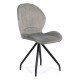 Dining velvet chair with metal legs BUC 205 grey