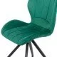 Scaun dining catifea cu picioare metalice BUC 205 verde