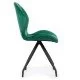 Scaun dining catifea cu picioare metalice BUC 205 verde