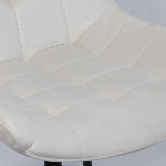 Scaun living din catifea si cadrul metalic BUC 206 crem Scaun living din catifea si cadrul metalic BUC 206 crem