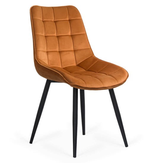 Velvet living chair and metal frame BUC 206 yellow Velvet living chair and metal frame BUC 206 yellow