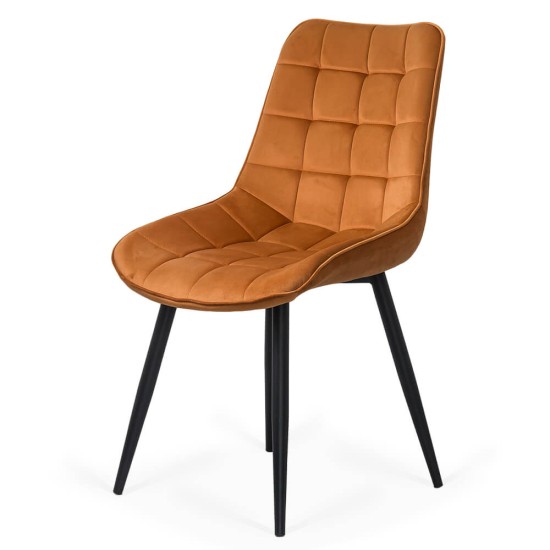 Velvet living chair and metal frame BUC 206 yellow Velvet living chair and metal frame BUC 206 yellow