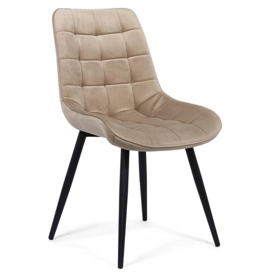Velvet living chair and metal frame BUC 206 beige Velvet living chair and metal frame BUC 206 beige