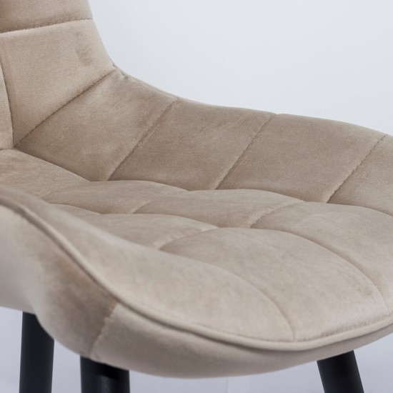 Velvet living chair and metal frame BUC 206 beige Velvet living chair and metal frame BUC 206 beige