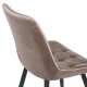 Scaun living din catifea si cadrul metalic BUC 206 bej Scaun living din catifea si cadrul metalic BUC 206 bej