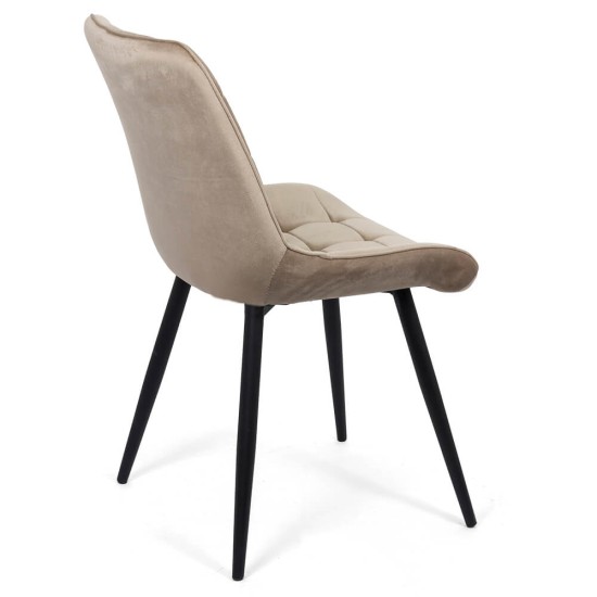 Velvet living chair and metal frame BUC 206 beige