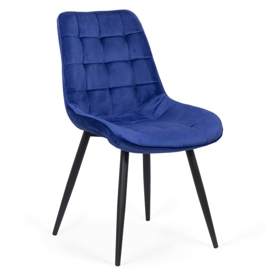 Velvet living chair and metal frame BUC 206 light blue