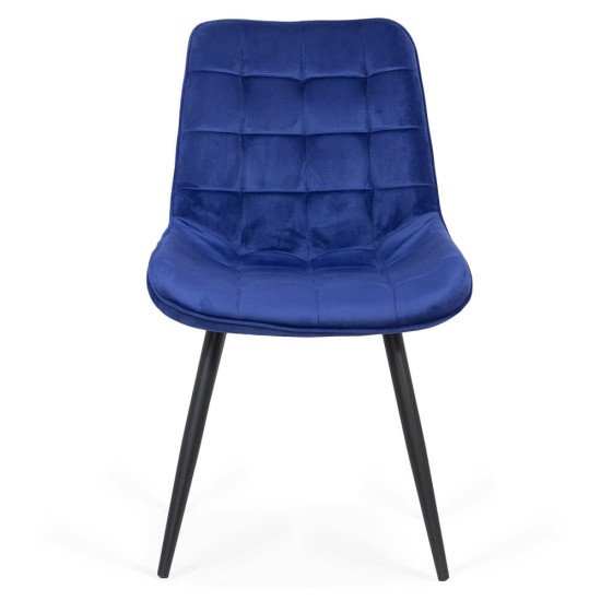 Velvet living chair and metal frame BUC 206 light blue