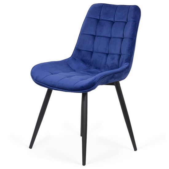 Velvet living chair and metal frame BUC 206 light blue