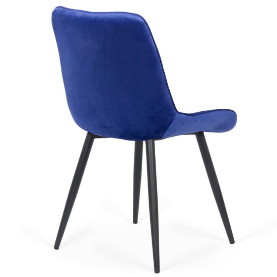 Velvet living chair and metal frame BUC 206 light blue