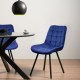 Scaun living din catifea si cadrul metalic BUC 206 bleumarin Scaun living din catifea si cadrul metalic BUC 206 bleumarin