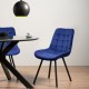 Velvet living chair and metal frame BUC 206 light blue