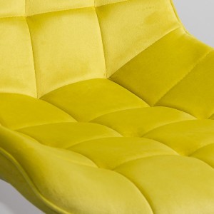 Velvet living chair and metal frame BUC 206 yellow Velvet living chair and metal frame BUC 206 yellow