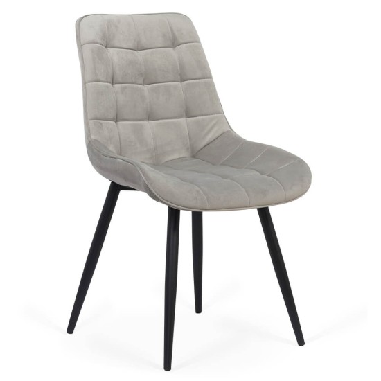 Velvet living chair and metal frame BUC 206 gray Velvet living chair and metal frame BUC 206 gray