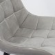 Velvet living chair and metal frame BUC 206 light grey