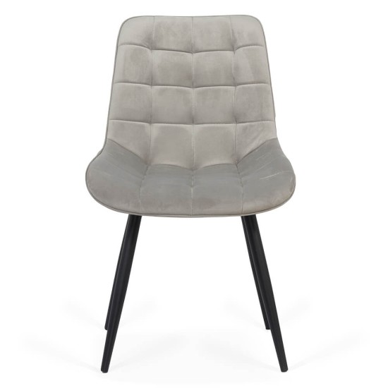 Velvet living chair and metal frame BUC 206 gray Velvet living chair and metal frame BUC 206 gray