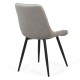 Velvet living chair and metal frame BUC 206 light grey