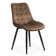 Velvet living chair and metal frame BUC 206 brown