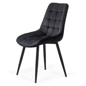 Scaun living catifea BUC 206 negru