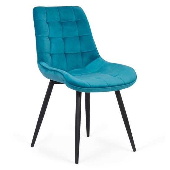 Velvet living chair and metal frame BUC 206 turquoise