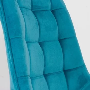 Scaun living din catifea BUC 206 turcoaz