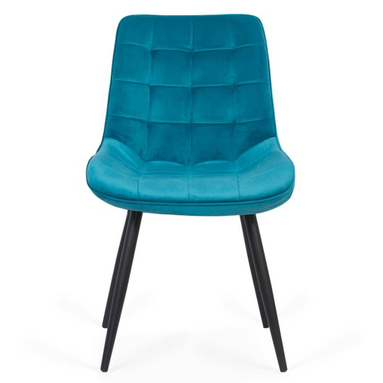 Velvet living chair and metal frame BUC 206 turquoise