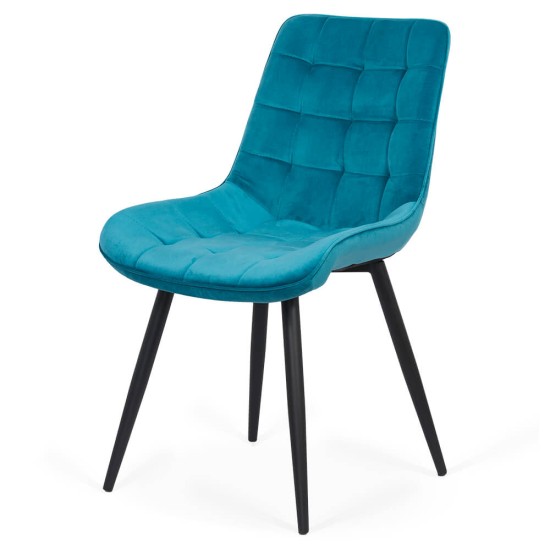 Velvet living chair and metal frame BUC 206 turquoise