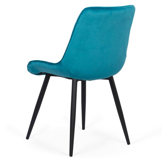 Velvet living chair and metal frame BUC 206 turquoise Velvet living chair and metal frame BUC 206 turquoise