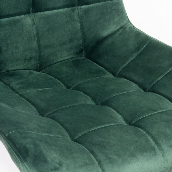 Scaun living din catifea si cadrul metalic BUC 206 verde Scaun living din catifea si cadrul metalic BUC 206 verde