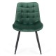 Velvet living chair and metal frame BUC 206 green