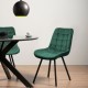 Velvet living chair and metal frame BUC 206 green