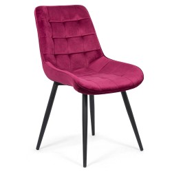 Velvet living chair and metal frame BUC 206 dark red Velvet living chair and metal frame BUC 206 dark red