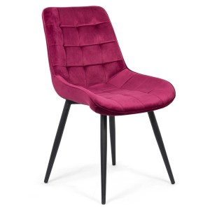 Velvet living chair and metal frame BUC 206 dark red Velvet living chair and metal frame BUC 206 dark red