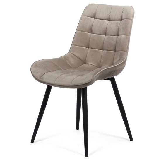 Velvet living chair and metal frame BUC 206 beige