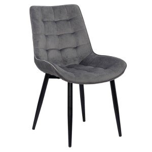 Velvet living room chair BUC 206 gray Velvet living room chair BUC 206 gray