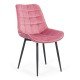 Scaun living din catifea si cadrul metalic BUC 206 roz Scaun living din catifea si cadrul metalic BUC 206 roz